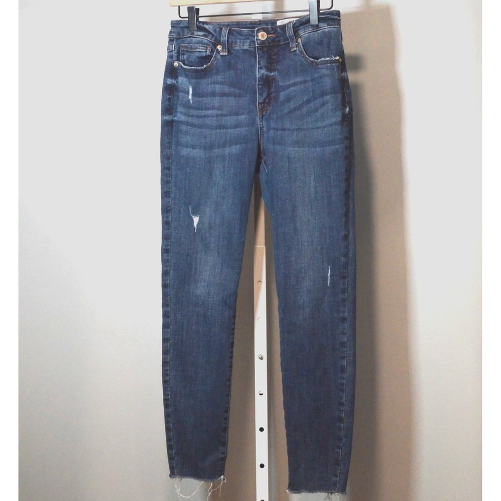 Cosmic Blue Love Womens Jeans Size 30 Waist Lightly Distressed.